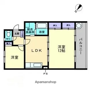 福岡県福岡市東区二又瀬新町【マンション】の間取り
