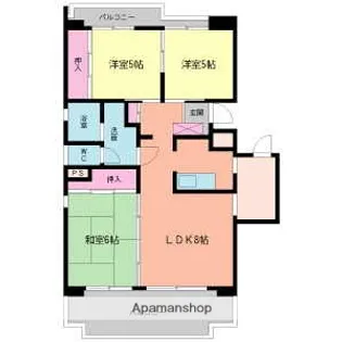 福岡県福岡市東区二又瀬新町【マンション】の間取り