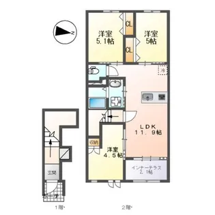 セレッソ【207号室】の間取り