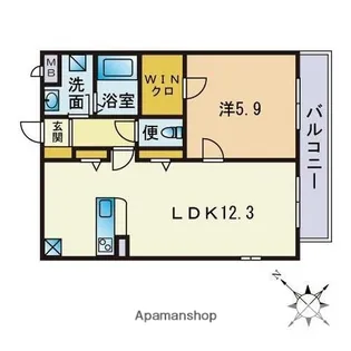 ミモザハウスⅡ【2階】の間取り