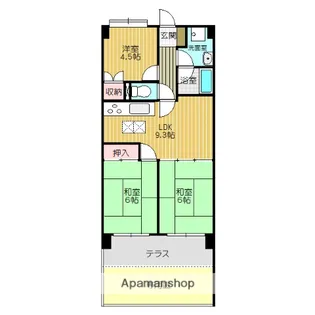 福岡県福岡市東区筥松3丁目【マンション】の間取り
