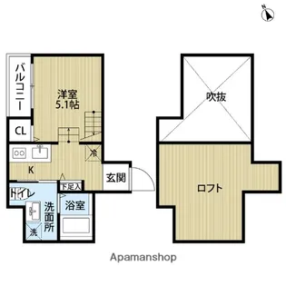 アクシス箱崎【2階】の間取り