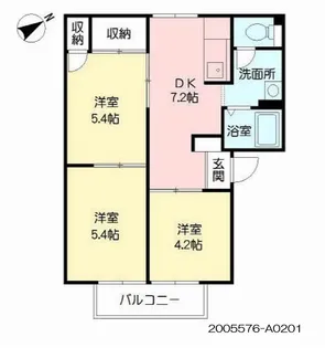 シャトー自由ヶ丘 A棟【2階】の間取り