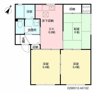 ディアス金丸 A棟【1階】の間取り