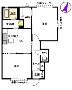 パンセレイノン B棟【2階】の間取り
