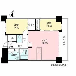 プライムメゾン セントラルパーク【7階】の間取り