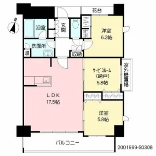 福岡県福岡市東区香椎照葉4丁目【マンション】の間取り