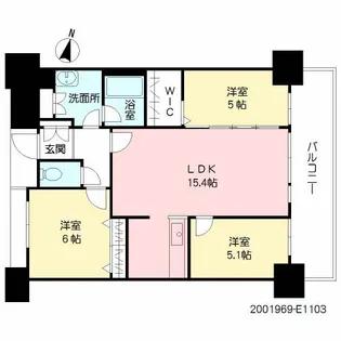プライムメゾン セントラルパーク【11階】の間取り