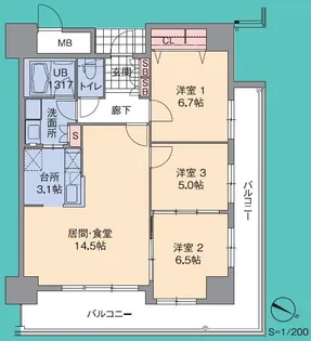 プライムメゾン セントラルパーク【4階】の間取り