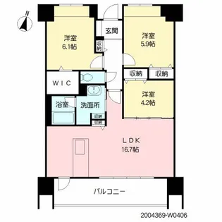 照葉クロススタイル【4階】の間取り