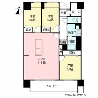 照葉クロススタイル【12階】の間取り