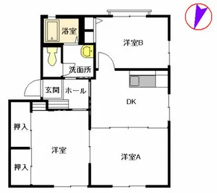 ディアス元岡 2番館【1階】の間取り