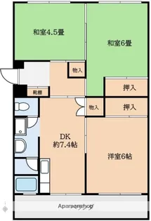 西日本かなえ第2ビル【2階】の間取り