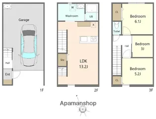 TEN GARAGE【1階】の間取り