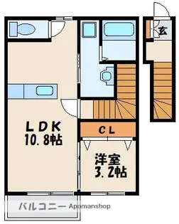 ラフォーレ名残Ⅵ A【2階】の間取り