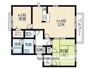 シャルムK【2階】の間取り
