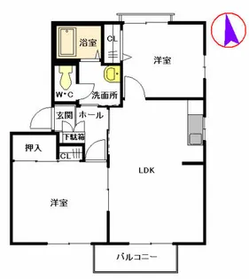 ファミーユK Ⅱ【2階】の間取り