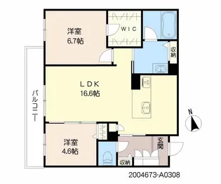 シャーメゾンソレアード【3階】の間取り