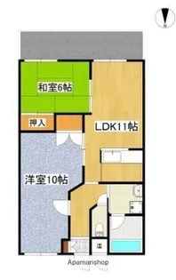 ロワールマンション篠栗Ⅱ【2階】の間取り