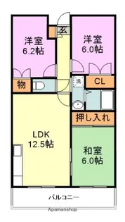 グリーンクロス95【3階】の間取り
