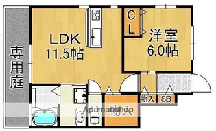 グラシア和白参番館【1階】の間取り