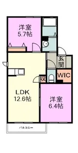 クラニア B棟【2階】の間取り