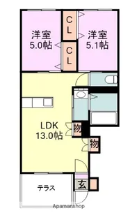 LINO’A青葉【1階】の間取り