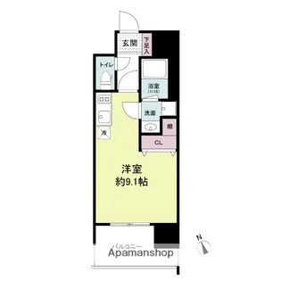 ブランシエスタ千早RJR【3階】の間取り