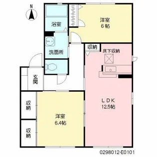 プレジールアン E棟【1階】の間取り