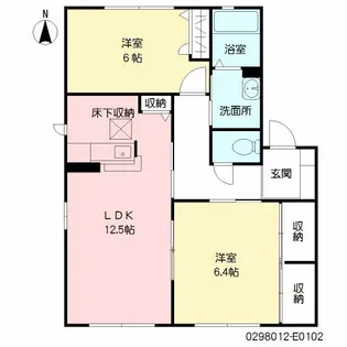 プレジールアン E棟【1階】の間取り
