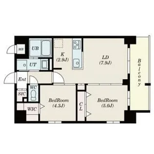 SーRESIDENCE名島【1階】の間取り