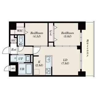 SーRESIDENCE名島【2階】の間取り
