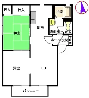 リーベンアルム【2階】の間取り