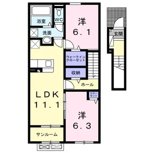 LUXOR G Ⅱ【2階】の間取り