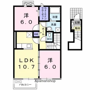 ベルコロレⅥ【2階】の間取り