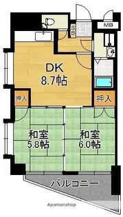 サンハッコービル【4階】の間取り