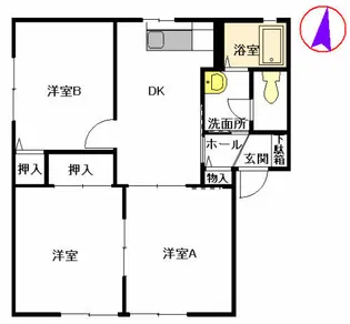 ディアス元岡 1番館【1階】の間取り