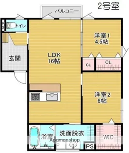 フレアードゥ【2階】の間取り