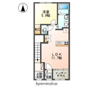 エレガンテフォレスト【1階】の間取り