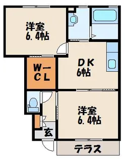 シエル・クレール【1階】の間取り