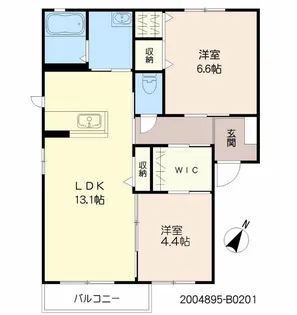 フローラHi B棟【2階】の間取り