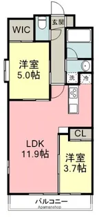コンダクトレジデンスSHIMOBARU【5階】の間取り