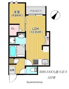 KAG.R九産大前【1階】の間取り