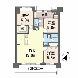 3LDKの間取り画像