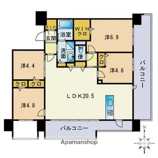照葉オーシャンステージ EAST棟【3階】の間取り