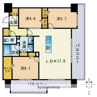照葉オーシャンステージ EAST棟【3階】の間取り