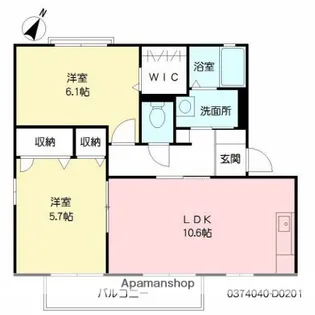 プロスペラーレ・OTTO D棟【2階】の間取り