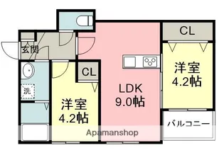 ブエナカーサ和白【2階】の間取り