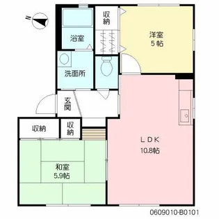 シャーメゾン樟陽 B棟【1階】の間取り