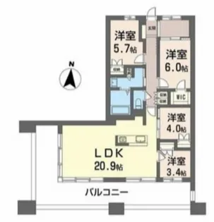 NUDGEONE.照葉【6階】の間取り